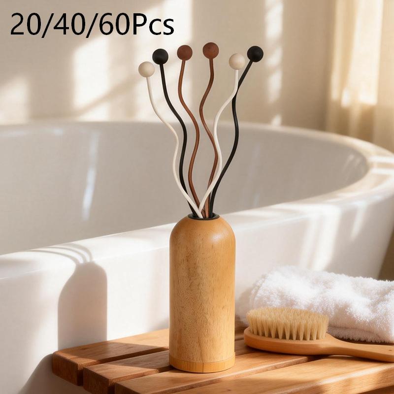 Home Fragrance Stick - Wooden Bead Wave Shaped Rattan Reed