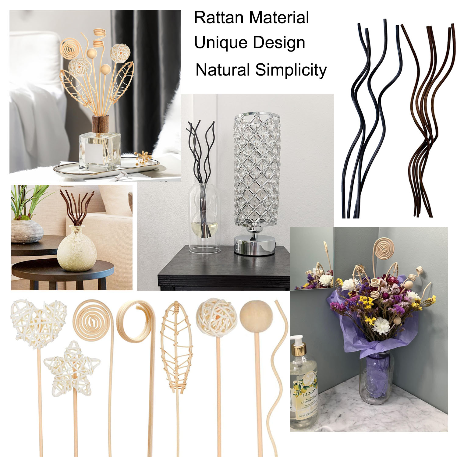 5/15Pcs Long Wavy Rattan Reed  - Home Fragrance Refill ulasan dan harga