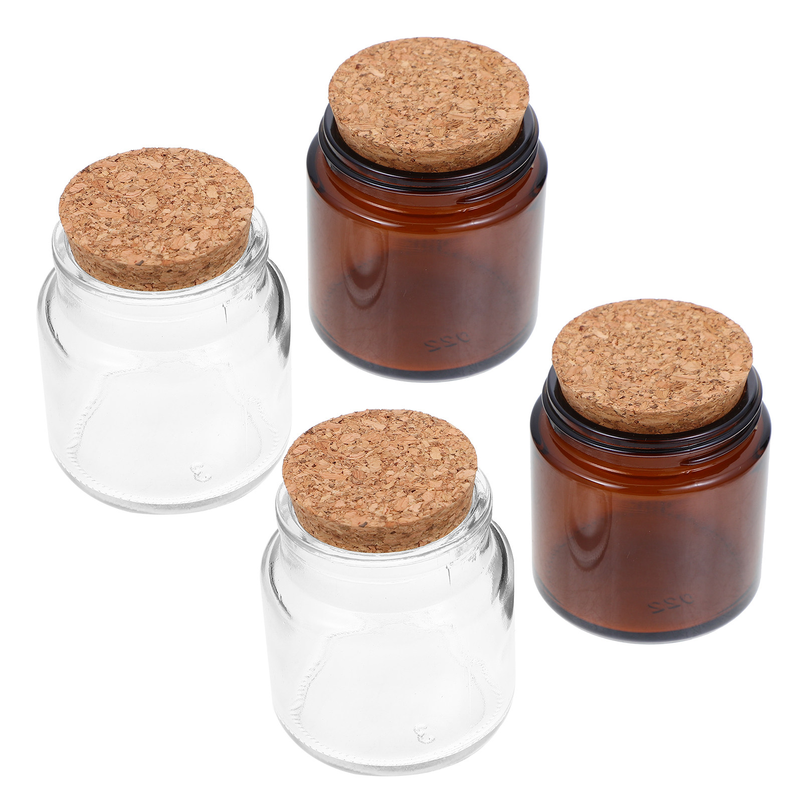 Glass Jars with Wooden Lids 4  - Home Fragrance Jar ulasan dan harga