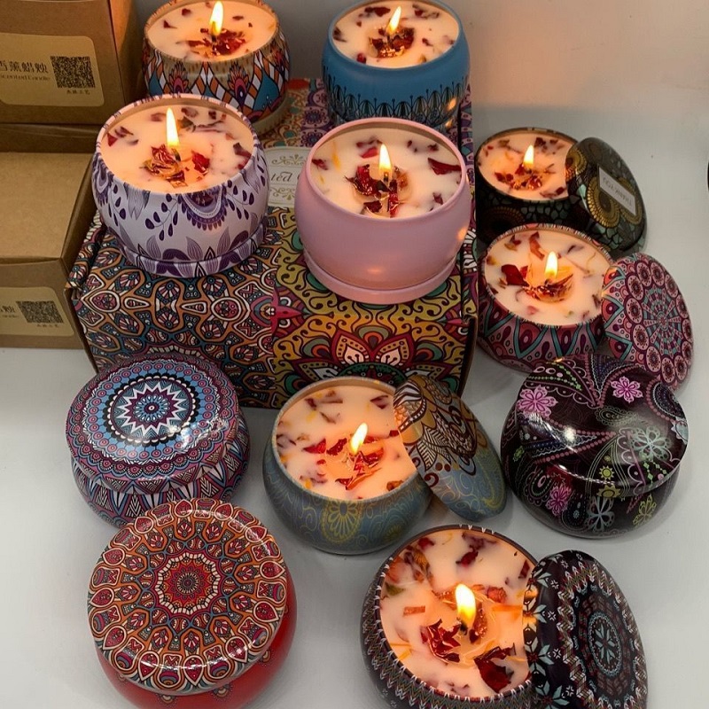 1/4PCS Vintage Scented Candles - Home Fragrance Jar ulasan dan harga